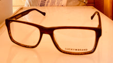 Load image into Gallery viewer, Lucky Mens Ophthalmic Brown Soft Rectangle Plastic Frame D401 55mm