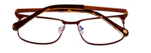 Load image into Gallery viewer, Lucky Brand Mens Ophthalmic Eyeglass Rectangle Brown Metal D501 53mm