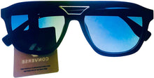 Load image into Gallery viewer, Converse Mens Matte Navy Plastic Rectangle Top Brow Aviator Sunglass, Brown Lens H108 Converse