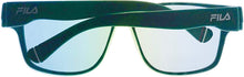 Load image into Gallery viewer, Fila Mens Matte Dark Green Rectangle Plastic Wrap Sunglass, Smoke Lens SF9337. 0B56
