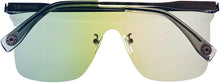 Load image into Gallery viewer, Converse Mens Flat Front Mount Gunmetal/Metal Shield Sunglass, Smoke Flash Lens H119