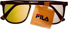 Load image into Gallery viewer, Fila Mens Matte Black Soft Square Metal Sunglass, Flash Lens SF9341 U28G Fila