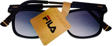 Load image into Gallery viewer, Fila Mens Black Blue Soft Square Sunglass SF9285 Z42 Fila
