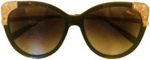 Load image into Gallery viewer, Chopard Womens Black Gold Plastic Cateye Sunglass SCH233 700 Chopard