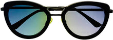 Load image into Gallery viewer, Lucky Brand Womens Black Plastic Cateye Sunglass, Smoke Lens Luna Lucky Brand