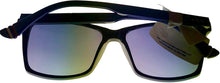 Load image into Gallery viewer, Fila Mens Matte Black Blue Front Rectangle Plastic Sunglass SF9282. Z42 Fila
