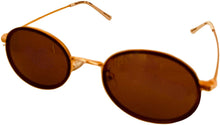 Load image into Gallery viewer, Isaac Mizrahi Womens Gold Black White Oval Metal Sunglass IM31260 BR Isaac Mizrahi