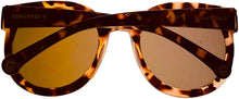 Load image into Gallery viewer, Converse Womens Tortoise Plastic Round Sunglass, Blue Flash Lens H084