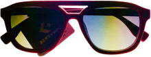 Load image into Gallery viewer, Converse Mens Matte Red Plastic Rectangle Top Brow Aviator Sunglass, Gradient Lens H108 Converse