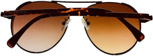 Load image into Gallery viewer, Isaac Mizrahi Womens Dk Brown Metal Fashion Aviator Sunglass IM31257 TT Isaac Mizrahi
