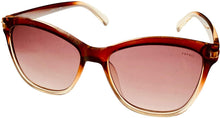 Load image into Gallery viewer, Esprit Womens Brown Fade Plastic Soft Cateye Sunglass ET39117 535