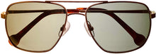 Load image into Gallery viewer, Converse Mens Gold Metal Rectangle Aviator Sunglass, Green Lens H080 Converse