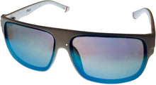 Load image into Gallery viewer, Fila Mens White Rectangle Plastic Wrap Sunglass, Flash Lens SF9336 6VCG Fila
