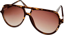 Load image into Gallery viewer, Fila Mens Plastic Tortoise Aviator Sunglass, Brown Lens SF9342 0722 Fila