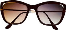 Load image into Gallery viewer, Esprit Womens Black Gold Plastic Square Sunglass ET39110 538