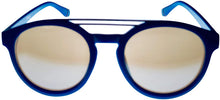 Load image into Gallery viewer, Fila Mens Matte Blue Silver Double Top Bar Soft Round Sunglass SF9334 C03X