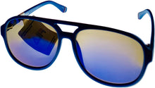 Load image into Gallery viewer, Fila Mens Plastic Matt Blue Rectangle Aviator Sunglass, Blue Flash Lens SF9339 C03B Fila