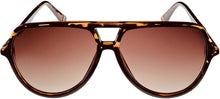 Load image into Gallery viewer, Fila Mens Plastic Tortoise Aviator Sunglass, Brown Lens SF9342 0722 Fila
