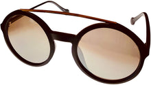Load image into Gallery viewer, Converse Womens Matte Black Plastic Round Sunglass, Silver Flash Lens H086