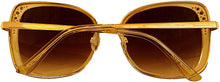 Load image into Gallery viewer, Isaac Mizrahi Womens Crystal Brown Square Plastic Sunglass IM31253 BR