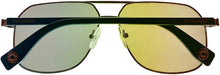 Load image into Gallery viewer, Converse Mens Silver Teal Metal Rectangle Aviator Sunglass, Flash Lens H116