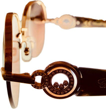 Load image into Gallery viewer, Chopard Women Rose Gold Rimless Round Plastic Sunglass, Gradient Lens SCHB67S Chopard