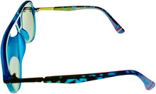 Load image into Gallery viewer, Fila Mens Plastic Blue Aviator Sunglass, Smoke Gradient Lens SF9342 0T31 Fila