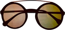 Load image into Gallery viewer, Converse Womens Matte Black Plastic Round Sunglass, Silver Flash Lens H086