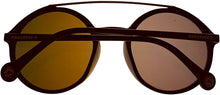 Load image into Gallery viewer, Converse Womens Matte Black Plastic Round Sunglass, Silver Flash Lens H086