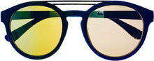 Load image into Gallery viewer, Fila Mens Matte Blue Silver Double Top Bar Soft Round Sunglass SF9334 C03X