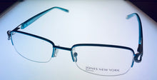 Load image into Gallery viewer, Jones New York Unisex Eyeglass Rimless Rectangle Teal Metal J136. 48mm