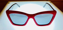Load image into Gallery viewer, Fila Unisex Sunglasses Plastic Black Cateye, Gradient Lens. SF9481. Red