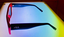 Load image into Gallery viewer, Fila Unisex Sunglasses Plastic Black Cateye, Gradient Lens. SF9481. Red