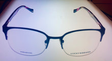 Load image into Gallery viewer, Lucky Brand Mens Ophthalmic Eyeglass Rectangle Rimless Purple Metal D105. 53mm