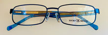 Load image into Gallery viewer, Lucky Brand Mens Ophthalmic Eyeglass Rectangle Blue Metal Zipper 50mm