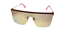 Load image into Gallery viewer, Converse Mens Flat Front Mount Rose Gold Metal Shield Sunglass, Gold Flash Lens H119

