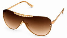 Load image into Gallery viewer, Guess Mens Rose Gold Shield Sunglasses, Pink Gradient Lens. GO00039. 28F
