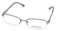 Load image into Gallery viewer, Jones New York Silver Mens Metal Rectangle Rimless Eyewear Frame, J460. 52mm
