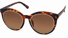 Load image into Gallery viewer, Lucky Brand Womens Tortoise Crystal Plastic Cateye Sunglass, Gradient Lens D2005
