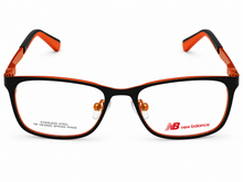 Load image into Gallery viewer, New Balance Kids Ophthalmic Eyeglass Black Orange Square, NB111. 2.  46mm
