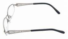 Load image into Gallery viewer, Jones New York Silver Mens Metal Rectangle Rimless Eyewear Frame, J460. 52mm
