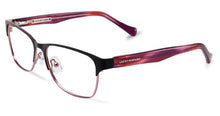 Load image into Gallery viewer, Lucky Womens Ophthalmic Eyeglass Rectangle Stainless Steel D101 Black Metal 53mm
