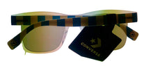 Load image into Gallery viewer, Converse Mens Square Plastic Crystal Black Sunglass, Blue Flash Lens H106
