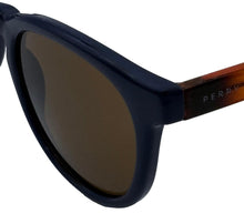 Load image into Gallery viewer, Perry Ellis Mens Sunglass Navy Demi Plastic Square, Smoke Gradient Lens PE81 3
