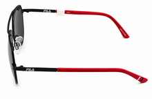 Load image into Gallery viewer, Fila Mens Black  Metal Aviator Sunglass,  Gold Mirror Lens SF1274. 0U28
