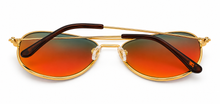 Load image into Gallery viewer, Tony Hawk Mens Sunglass Classic Gold Metal Aviator, Orange Lens TH47 1
