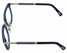 Load image into Gallery viewer, Chopard VCHC76V 0579 Men's Shiny Palladium Blue Horn Eyeglass Frame. 52mm
