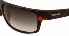 Load image into Gallery viewer, Timberland Rectangle Mens Plastic Wrap Matte Havana Sunglass TB7191. 56P
