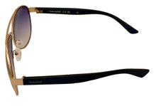 Load image into Gallery viewer, Timberland Gold Mens Metal Rectangle Aviator Sunglass, Blue Gradient TB7258. 32W

