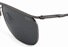 Load image into Gallery viewer, TUMI Men’s Tatara Gunmetal Stainless Steel Sunglasses ZEISS CR-39 Polarized Lens
